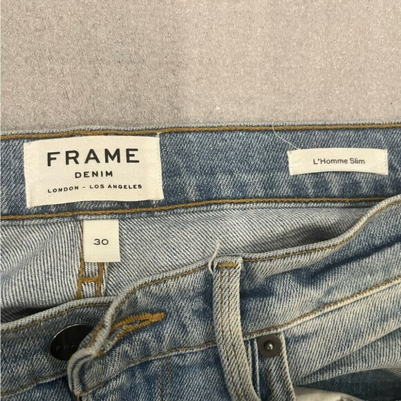 [30Ins32”]Frame Light Washed L'Homme Slim Fit Jeans - Picture 2 of 7